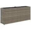 vidaXL Hochbeet mit 2 Fächern Grau 90x20x40 cm Poly Rattan Produktbild-Vorschau 1