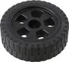 A black wheel for a toolbox or tool cart. Produktbild-Vorschau