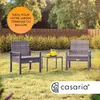 CASARIA® Salon de jardin Gris WPC en polyrotin 2 chaises 1 Voir les images du produit 2