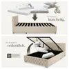 tectake® Čalouněná postel Venice v sametovém vzhledu s Náhled obrázku produktu 7