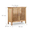 relaxdays Waschbeckenunterschrank Walnuss Produktbild-Vorschau 3