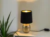 LED Tischleuchte Landhaus Schwarz/Gold Keramikfuß Produktbild-Vorschau 1