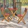 sweeek - Gartentisch aus Akazienholz, 2 Klappstühle - Produktbild-Vorschau 2