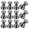 12 schwarze Kühlschrankmagnete, kleine und starke Magnete Produktbild-Vorschau 1