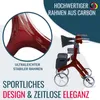 Bescomedical Leichtgewicht-Rollator Carbon - Bordeauxrot - Produktbild-Vorschau 3