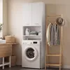 HOMCOM Waschmaschinenschrank, Hochschrank, Toilettenregal Produktbild-Vorschau 2