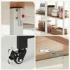 Mondeer Table de cuisine pliante avec 2 étagères et Voir les images du produit 5