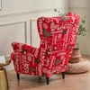 Stretch wingback sofa slipcover Printed Elastan sofa cover Náhled obrázku produktu 8