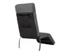 The back view of a chair cushion with a headrest and footrest attachment, shown against a white background. Produktbild-Vorschau