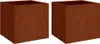 vidaXL Kvetináč 2 ks 32x30x29 cm Corten Steel Náhľad obrázku produktu 1
