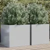 vidaXL Pflanzkübel 2 Stk. Silbern 49x47x46 cm Verzinkter Produktbild-Vorschau 2