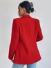 ASKSA Damen Blazer Revers Einfarbig Casual Cardigan Langarm Produktbild-Vorschau 5