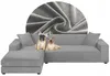 2er Set Sofabezug - Hellgrau - 2-Sitzer 145-185 cm - Produktbild-Vorschau 1