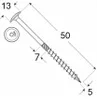 Viti con testa a disco 5,0x50 Viti da costruzione Set di Anteprima dell’immagine prodotto 8
