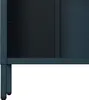 Close-up of a blue metal shelf unit with visible mounting holes. Náhled obrázku produktu