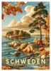 Schweden - Old School Poster Style (Wandkalender 2027 DIN Produktbild-Vorschau 1