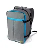 A gray backpack with blue accents on a white background. Podgląd zdjęcia produktu