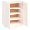 The Living Store Schuhschrank Weiß 60x35x80 cm Massivholz Produktbild-Vorschau 7