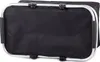 A close-up view of a black shopping or picnic basket with a silver frame. Náhled obrázku produktu