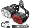 Fahrradlampen Set LED Fahrradbeleuchtung Vorderlicht Produktbild-Vorschau 2