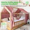 Hausbett Himmel Gold aus Musselin - 2er-Set für Kinderbett Produktbild-Vorschau 4