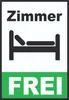 Zimmer frei Hochkant Schild A2 Rückseite selbstklebend Produktbild-Vorschau 1