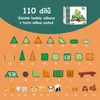 Olvy Magnetické stavební bloky 110 ks, Montessori hračky, Náhled obrázku produktu 8