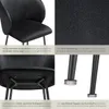 A collage of four close-up images of a black bar stool, highlighting its features and construction. Náhled obrázku produktu
