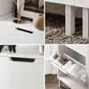 SoBuy FSR151-H-W Schuhkipper mit 3 Klappen Schuhschrank Produktbild-Vorschau 4
