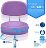 TRESKO Roller Stool Purple s opierkou Pracovná stolička Náhľad obrázku produktu 5