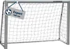 A soccer goal with a tag attached. Produktbild-Vorschau
