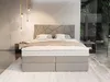 A modern bedroom setting with a large bed, nightstands, and decorative lighting. Produktbild-Vorschau