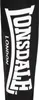 A close-up of the Lonsdale London logo printed vertically on black fabric. Produktbild-Vorschau