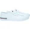Tommy Hilfiger Corporate Vulc Leder Herren Sportschuhe weiß Produktbild-Vorschau 2