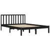 vidaXL Massivholzbett Schwarz Kiefer 200x200 cm -  Betten & Produktbild-Vorschau 9