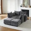 Modulares Chenille-Sofa, Ecksofas für das Wohnzimmer Produktbild-Vorschau 2