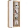 Akord Scaffale In Rovere Sonoma Bianco 80X35X180 Cm Anteprima dell’immagine prodotto 2