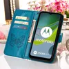 Lederhülle für Motorola Moto E13 Schmetterling Prägung Flip Produktbild-Vorschau 4