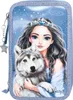 A pencil case with a fantasy illustration of a girl with a wolf. Produktbild-Vorschau