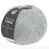 A ball of grey yarn with a black label. Produktbild-Vorschau
