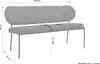 byLIVING Bank JERSEY / Webstoff dunkelgrau / Gestell Metall Produktbild-Vorschau 3