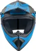 A front view of a blue and black motocross helmet. Produktbild-Vorschau