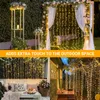 Collage of outdoor scenes decorated with string lights, including a wedding arch, a balcony, and a patio. Produktbild-Vorschau