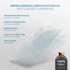 Diagram showing the layers of a multilayered clear glass screen protector. Produktbild-Vorschau