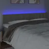 LED Kopfteil Hellgrau 180x5x78/88 cm Samt Produktbild-Vorschau 3