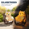 Solar Eulenfigur Garten Deko mit LED Licht, Wasserdichte Produktbild-Vorschau 4