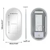 Lustro LED owalne WISFOR, 50x100 cm, lustro do łazienki z Podgląd zdjęcia produktu 9