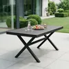 Gartentisch ISOLA, Schwarz – Outdoor Tisch wetterfest und Produktbild-Vorschau 1