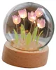 Tulpen-Nachtlicht, lila, für Zuhause, als Nachttischlampe, Produktbild-Vorschau 3