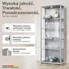 K-Möbel Gablota szklana stojąca w kolorze aluminium / Podgląd zdjęcia produktu 2